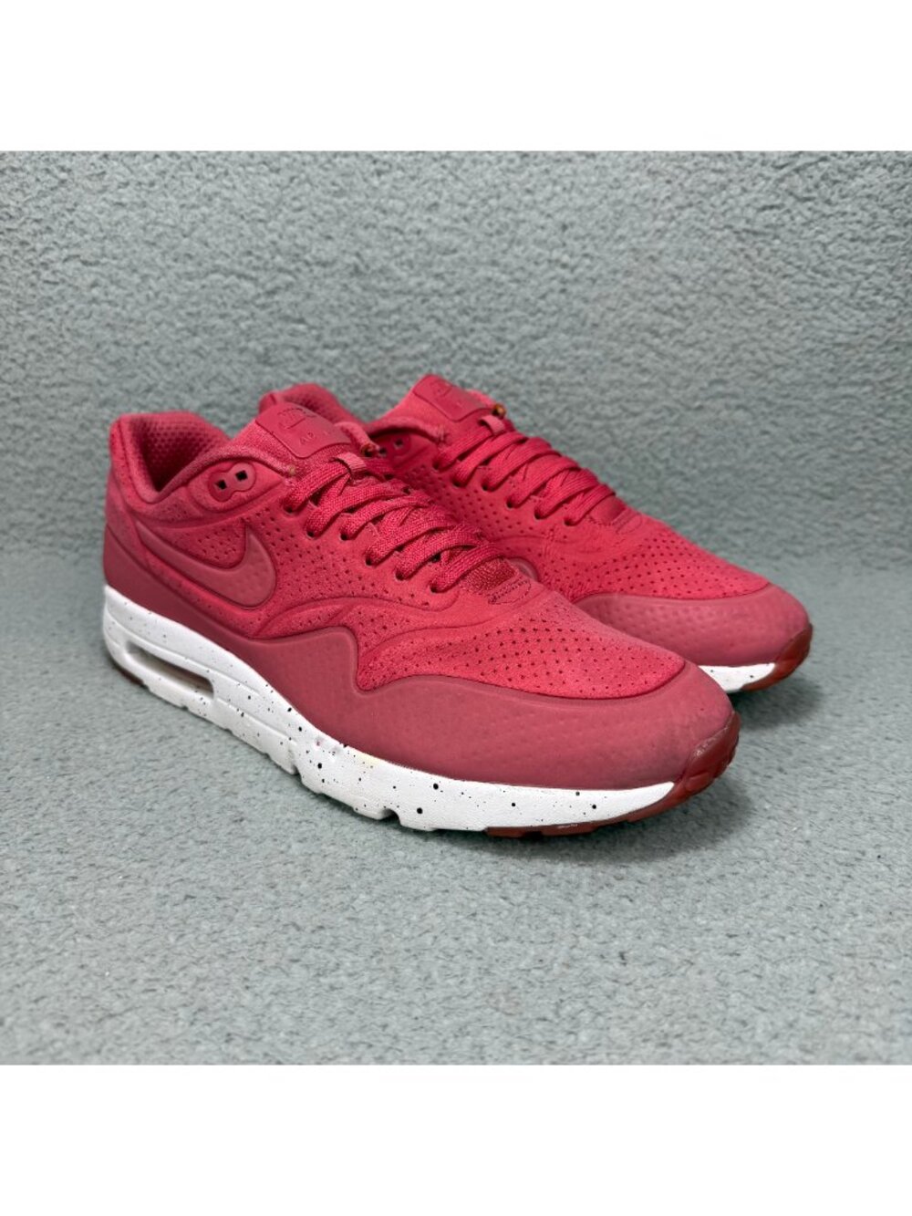Nike Air Max 1 Ultra Moire Men 13 Shoes Terra Red Athletic Running Sneakers 2015